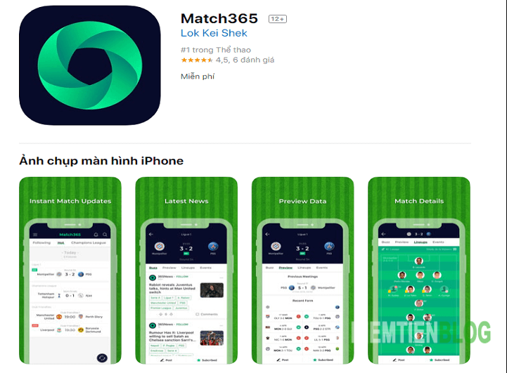 Hình 4. App Match 365
